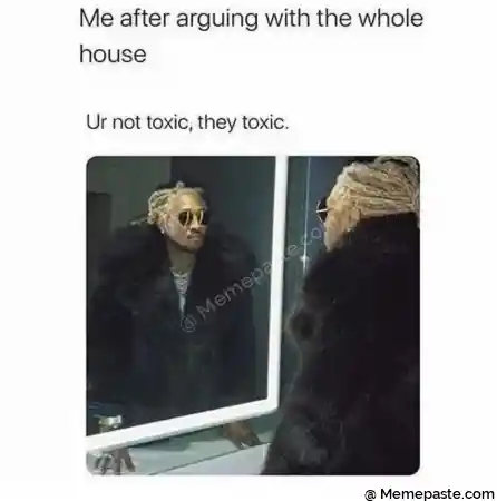 Me after arguing with the whole r r nUr not toxic they toxic r n r r nI r n r n 
