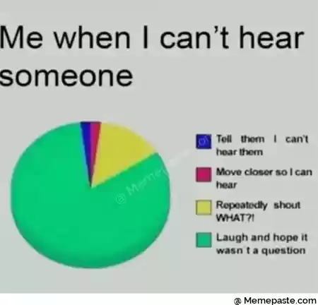 Me when I can t hear r r w r r m r r n r n 