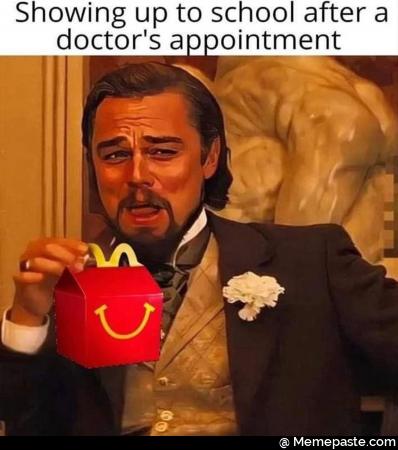Showing up to school after a doctor appointment